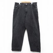 W38★古着 ラングラー Wrangler ジーンズ メンズ 00年代 00s 黒 ブラック デニム 【spe】 25sep19 中古 ボトムス ジーパン Gパン ロング パンツ