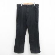 W37★古着 ラングラー Wrangler ランチャー パンツ メンズ 90年代 90s USA製 黒 ブラック 【spe】 25sep22 中古 ボトムス ロング