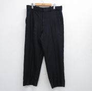 W35★古着 スラックス パンツ メンズ 黒 ブラック 25sep25 中古 ボトムス ロング