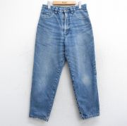 W32★古着 ウールリッチ WOOLRICH ジーンズ メンズ ヒゲ テーパード 紺 ネイビー デニム 内側フランネル 【spe】 25sep27 中古 ボトムス ジーパン Gパン ロング パンツ