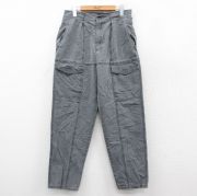 W31★古着 ビューグルボーイ ブッシュ パンツ メンズ 90年代 90s リップストップ コットン グレー 【spe】 25sep29 中古 ボトムス ロング