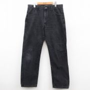 W35★古着 ラスラー ジーンズ メンズ コットン 黒 ブラック デニム 25sep30 中古 ボトムス ジーパン Gパン ロング パンツ