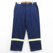 W36★古着 レッドキャップ ワーク パンツ メンズ リフレクター コットン 紺 ネイビー 【spe】 25sep30 中古 ボトムス ロング