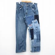 W33★古着 ギャップ GAP ジーンズ メンズ クラスト コットン 紺 ネイビー デニム 【spe】 25oct02 中古 ボトムス ジーパン Gパン ロング パンツ