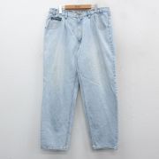 W36★古着 ビューグルボーイ ジーンズ メンズ バギー コットン 薄紺 ネイビー デニム 【spe】 25oct04 中古 ボトムス ジーパン Gパン ロング パンツ