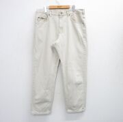 W37★古着 エルエルビーン LLBEAN パンツ メンズ 90年代 90s コットン USA製 薄ベージュ カーキ 【spe】 25oct08 中古 ボトムス ロング