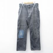 W33★古着 パタゴニア patagonia パンツ メンズ ワンポイントロゴ ダブルニー ダック地 グレー 【spe】 25oct14 中古 ボトムス ロング