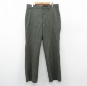 W34★古着 エルエルビーン LLBEAN スラックス パンツ メンズ 80年代 80s ウール タロン 濃緑 グリーン 【spe】 25oct16 中古 ボトムス ロング