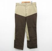 W38★古着 カベラス ハンティング パンツ メンズ 80年代 80s ダブルニー ツートンカラー USA製 ベージュ他 カーキ 【spe】 25oct16 中古 ボトムス ロング