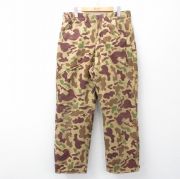 W34★古着 bob allen ナイロン ハンティング パンツ メンズ 70年代 70s シンサレート ダックハンターカモ USA製 ベージュ他 カーキ 迷彩 【spe】 25oct16 中古 ボトムス ロング