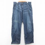 W37★古着 ラルフローレン Ralph Lauren ポロジーンズ ブランド ジーンズ メンズ コットン 紺 ネイビー デニム 【spe】 25oct17 中古 ボトムス ジーパン Gパン ロング パンツ
