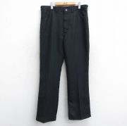 W35★古着 ラングラー Wrangler ランチャー パンツ メンズ 80年代 80s USA製 タロン 黒 ブラック 【spe】 25oct18 中古 ボトムス ロング