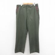 W35★古着 エルエルビーン LLBEAN パンツ メンズ 80年代 80s フェイクレザー使用 タロン 緑 グリーン 【spe】 25oct18 中古 ボトムス ロング