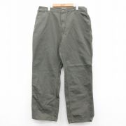 W38★古着 カーハート Carhartt ペインター パンツ メンズ ワンポイントロゴ ダック地 コットン 濃緑 グリーン 【spe】 25oct22 中古 ボトムス ロング