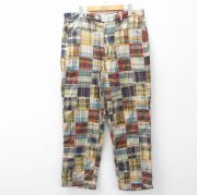 W36★古着 パンツ メンズ パッチワーク コットン ベージュ系他 カーキ 【spe】 25oct27 中古 ボトムス ロング