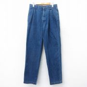 W32★古着 ドッカーズ ジーンズ メンズ 00年代 00s コットン 紺 ネイビー デニム 【spe】 25oct27 中古 ボトムス ジーパン Gパン ロング パンツ
