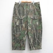 W37★古着 ハンティング ブッシュ パンツ メンズ　ズ 90年代 90s コットン ベージュ他 カーキ 迷彩 【spe】 25oct31 中古 メンズ ボトムス ロング