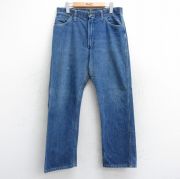 W32★古着 ラングラー Wrangler ジーンズ メンズ 80年代 80s USA製 紺 ネイビー デニム 【spe】 25nov01 中古 ボトムス ジーパン Gパン ロング パンツ