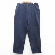 W34★古着 ラルフローレン Ralph Lauren ブランド チノ パンツ チノパン メンズ 90年代 90s コットン USA製 紺 ネイビー 【spe】 25nov04 中古 ボトムス ロング