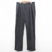 W36★古着 ラルフローレン Ralph Lauren ブランド スラックス パンツ メンズ 90年代 90s ウール 濃グレー 【spe】 25nov05 中古 ボトムス ロング