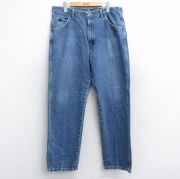 W35★古着 ラングラー Wrangler ジーンズ メンズ 00年代 00s 紺 ネイビー デニム 【spe】 25nov05 中古 ボトムス ジーパン Gパン ロング パンツ