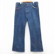 W38★古着 ジーンズ メンズ 80年代 80s フレア ブーツカット タロン 紺 デニム【spe】 25nov11