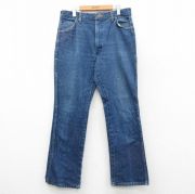 W35★古着 ラスラー ジーンズ メンズ 80年代 80s フレア ブーツカット コットン USA製 タロン 紺 デニム【spe】 25nov11