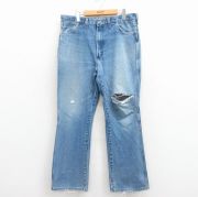 W38★古着 ラングラー ジーンズ メンズ 80年代 80s フレア USA製 紺 デニム【spe】 25dec02