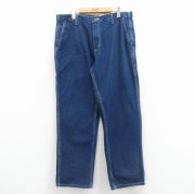 W36★古着 カーハート ペインター パンツ メンズ コットン 紺 デニム【spe】 25dec06