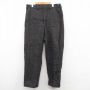W36★古着 ウールリッチ パンツ メンズ 80年代 80s ウール USA製 濃グレー他 チェック【spe】 25dec11