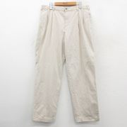 W36★古着 ランズエンド パンツ メンズ 90年代 90s コットン USA製 薄ベージュ【spe】 26jan14
