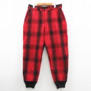 W34★古着 ジョンソン ハンティング パンツ メンズ 90年代 90s ウール 赤他 チェック【spe】 26jan14