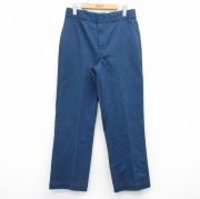W32★古着 ディッキーズ ワーク パンツ メンズ 80年代 80s USA製 タロン 紺【spe】 26jan14