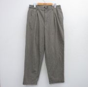 W34★古着 ラルフローレン ダブルアールエル ブランド パンツ メンズ 90年代 90s 三ツ星タグ 千鳥格子 コットン USA製 黒他【spe】 26jan14
