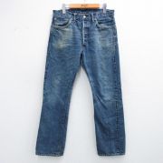 W32★古着 ラルフローレン ダブルアールエル ブランド ジーンズ メンズ ヒゲ コットン USA製 紺 デニム【spe】 26jan14