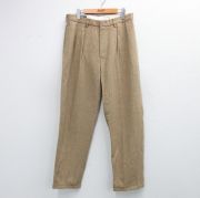 W33★古着 ラルフローレン ブランド パンツ メンズ 90年代 90s リネン 茶【spe】 26jan14