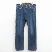 W35★古着 ラルフローレン ブランド ジーンズ メンズ ヒゲ コットン 紺 デニム【spe】 26feb02