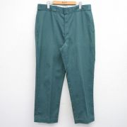 W38★古着 ディッキーズ ワーク パンツ メンズ 80年代 80s USA製 タロン 緑【spe】 26feb13