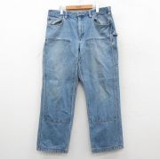 W37★古着 DULUTH TRADING ペインター パンツ メンズ ダブルニー コットン 紺 デニム【spe】 26feb14