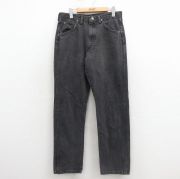 W33★古着 ラングラー ジーンズ メンズ 80年代 80s USA製 黒 デニム【spe】 26feb16