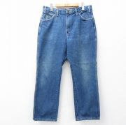 W34★古着 ディッキーズ ジーンズ メンズ 90年代 90s タロン 紺 デニム【spe】 26feb17