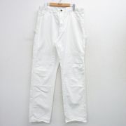 W37★古着 ディッキーズ ペインター パンツ メンズ ダブルニー コットン 白【spe】 26feb27