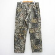 W34★古着 ラングラー ハンティング パンツ メンズ リアルツリー ダブルニー コットン ベージュ他 迷彩【spe】 26mar02