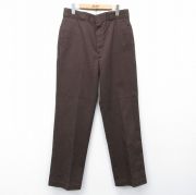W32★古着 ディッキーズ ワーク パンツ メンズ80年代 80s USA製 茶【spe】 26mar02