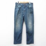 W32★古着 リーバイス Levis 514 ジーンズ メンズ ヒゲ 紺 デニム【spe】 26mar09
