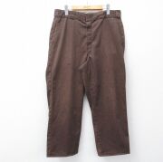W35★古着 ディッキーズ ワーク パンツ メンズ 80年代 80s USA製 茶【spe】 26mar16