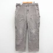 W36★古着 カーハート ペインター パンツ メンズ ダブルニー ダック地 グレー【spe】 26mar16