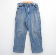 W34★古着 ディッキーズ ペインター パンツ メンズ 紺 デニム【spe】 26mar21