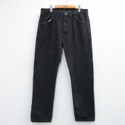 W38★古着 ラスラー ジーンズ メンズ 90年代 90s コットン USA製 黒 デニム【spe】 26mar23