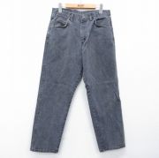 W31★古着 ラングラー ジーンズ メンズ 90年代 90s コットン USA製 黒 デニム【spe】 26mar27